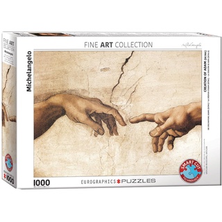 Eurographics 1000 Teile - Die Erschaffung Adams (Detail) von Michelangelo