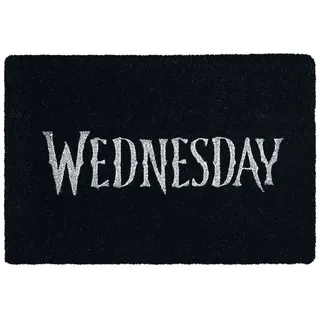 Wednesday Fußmatte - Wednesday Logo - schwarz/beige  - Lizenzierter Fanartikel - Standard