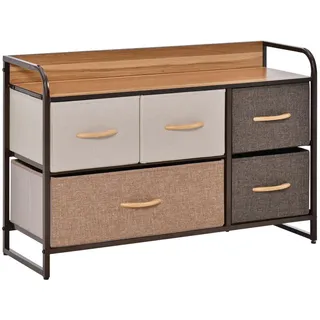 Pangivo Kommode, Ahorn, Fell, 5 Schubladen, 29x58x87.5 cm, Wohnzimmer, Kommoden & Sideboards, Kommoden