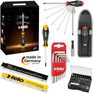 FELO 48-tlg. Premium Werkzeug Adventskalender für Handwerker & Fans LIMITED