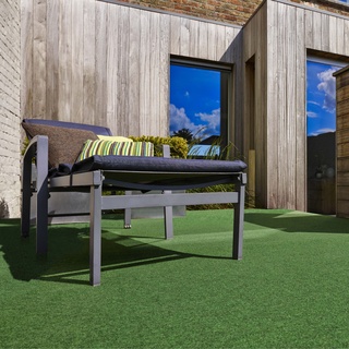 ANDIAMO Kunstrasen "Field" Teppiche Rasenteppich aus Nadelfilz, mit Noppen, für Balkon & Terrasse Gr. B/L: 200 cm x 600 cm, 4 mm, 12 m2, 1 St., grün Kunstrasen