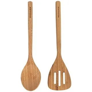 KitchenAid Pfannenwender und Löffel, Bambus, 2-teilig