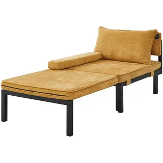 Redom Schlafsessel, Gelb, Textil, 82x79x176 cm, Wohnzimmer, Sessel, Schlafsessel