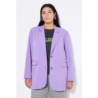 Studio Untold Blusenblazer Blazer Oversize Shape Leo-Futter lila 46/48
