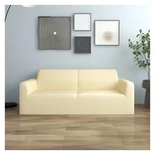 furnicato Sofahusse Dehnbare Creme für 2-Sitzer 145-185 cm Breite weiß 185 cm