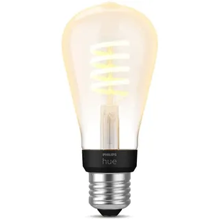 Philips Hue - Filament Smart Bulb, ST64 E27, warmweißes Licht, 7W, Compatible with Alexa and Google Home, 929002477701