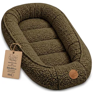 Babynest Nestchen Baby aus boucle - Babynestchen Neugeborene Nest für Kinder Bett und Babybett tragbar Kuschelnest Coccon für Jungen und Mädchen Braun