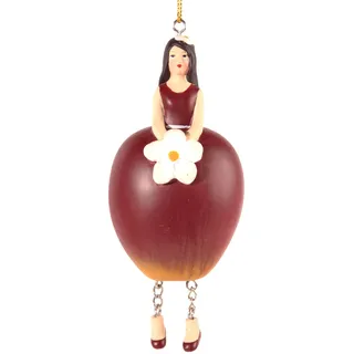 Blumenmädchen Deko Figur zum Hängen (Apfel)