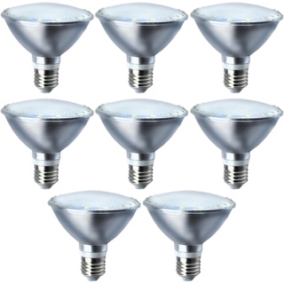 TPMAFF 8er-Pack PAR30-Flutlicht-LED-Lampen, 12 Watt, 1200 LM (75 Watt Äquivalent), dimmbarer Lampenstrahler, 10% - 100% Helligkeitseinstellung, E27-Sockel, Par30-LED-Glühbirne mit kurzem Hals
