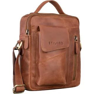 STILORD Otis Stilvolle Umhängetasche Herren aus echtem Leder Klein - Schultertasche Ledertasche für Männer zum Umhängen mit Henkel Farbe:Andorra - braun