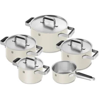 Zwilling Pure Topf-Set 5-tlg. 3 x Kochtopf (16 cm + 20 cm + 24 cm) + Bratentopf (20 cm) + Stieltopf (16 cm)
