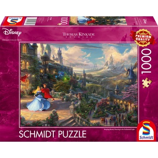 Schmidt Spiele 57369 Thomas Kinkade, Disney, Sleeping Beauty Dancing in The Enchanted Light, 1000 Teile Puzzle