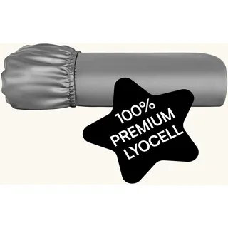 Seralino Spannbettlaken 90x200cm Dunkelgrau | Mako-Satin Bettlaken 90x200 aus 100% Lyocell (langstaplig) | weiches Spannbetttuch 90x200 (bis 30cm Steghöhe)| Bettbezug Grau