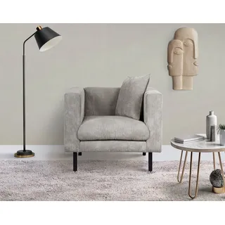 Guido Maria Kretschmer Home&Living Sessel Lillibeth Cocktailsessel, Loungesessel, Maße B/T/H: 90/74/83 cm, Zierkissen als Wendekissen 45x45 cm, in Samtoptik oder Cord braun