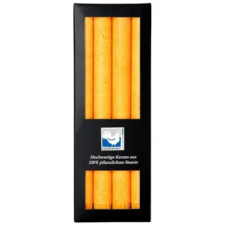 Kerzenfarm Hahn stabkerze gelb kerzenfarm hahn 4er Set 100% pflanzliches stearin