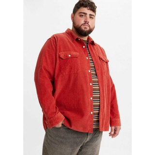 Levi's® Plus Langarmhemd BIG JACKSON WORKER mit zwei großen Brusttaschen rot XXXL