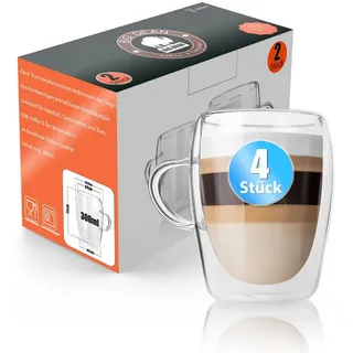BigDean Latte Macchiato Glas 0,3 l 4-tlg.