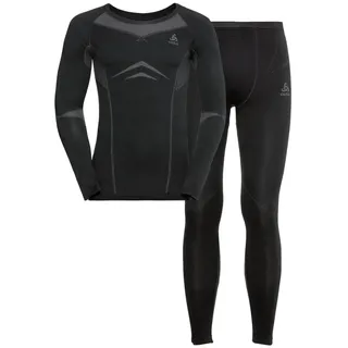 Odlo Fundamentals Performance Warm Set Schwarz/Grau M