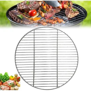 33cm Edelstahl Grillrost Rund, Grillroste, Kuchengitter Rund, BBQ Grillgitter Edelstahl Backblech, für Camping, Picknick, Garten, Gleichmäßige Wärmeverteilung und einfache Reinigung