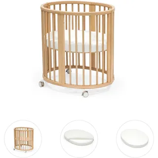 Stokke® SleepiTM Bundle Sleepi Mini inkl. Matratze und Spannbetttuch, natur