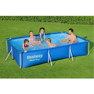 Bestway® Steel ProTM Frame Pool ohne Pumpe 300 x 201 x 66 cm, blau, eckig