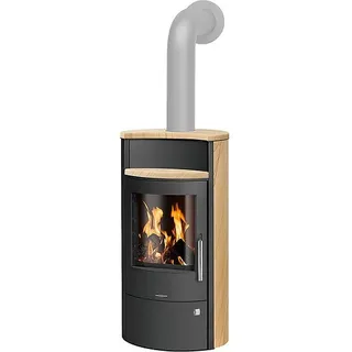 Kaminofen Oranier Pori Aqua, wasserführend, Sandstein / Stahl schwarz, 10 kW - 7712 42