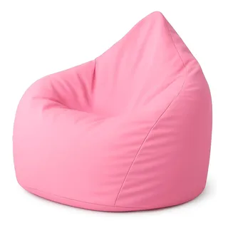 PATCH HOME Sitzsack XL Tropfenform - Hell Rosa - Indoor & Outdoor Beanbag mit Styroporfüllung - Bereits Befüllt - Kinder & Erwachsene - 30 Farben & 3 Größen - Für Kinder und Erwachsene