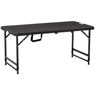 Outsunny Gartentisch 118 x 60 x 74 cm Schwarz