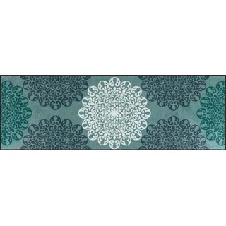 Erwin Müller Fußmatte Fußmatte "Lahnstein", eckig, Höhe: 7 mm, Motiv: Ornamente/gemustert grün 70 cm x 190 cm x 7 mm