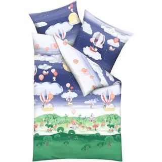 KAEPPEL Biber Bettwäsche Schlafschafballon bunt 100x135 cm + 40x60 cm - bunt