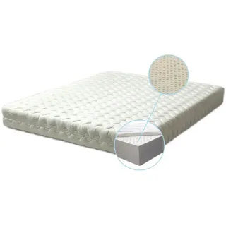 letti moderni Matratze Lux Latex Weiß 150x190 cm H2 - Höhe 18 cm