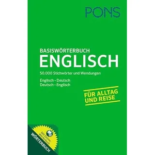 PONS Basiswörterbuch Englisch: Englisch - Deutsch / Deutsch - Englisch. Mit Online-Wörterbuch.: Mit Online-Wörterbuch. Englisch-Deutsch /Deutsch-Englisch