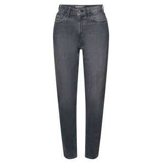 Esprit Tapered-fit-Jeans Klassische Retro-Jeans mit hohem Bund grau 26/28