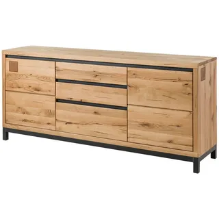 MASSIVMOEBEL24.DE Sideboard 190 x 85 x 45 cm Natur Geölt / Beige