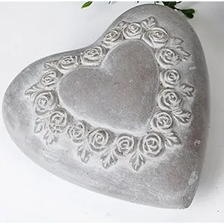 formano Deko Herz Klassik Garten Gartendeko Gartenherz antik rustikal, 16 cm