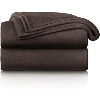 Blumtal Kuscheldecke 220 x 240 cm Dunkelbraun