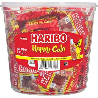 HARIBO Happy Cola Minibeutel Fruchtgummi 10 g, 100 St.