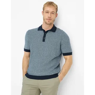 Brax Herren, Strickpolo Style PASCAL Blau L
