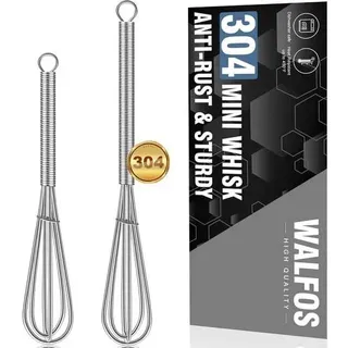 Schneebesen Edelstahl 2Stück 13+18cm Mini Rostfreier Stahl