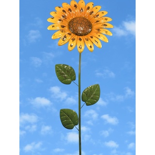 Pommerntraum ®| Gartendekoration Gartenstecker Gartenkunst aus Metall Sonnenblume Sonnenrose (Sonnenblume XL)