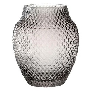 Leonardo Vase 018673 Poesia, Glas, grau, Tischvase, bauchig, Höhe 23 cm