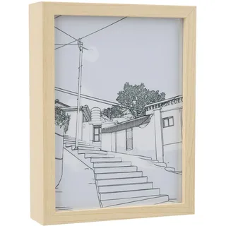 Beleuchtetes Gemälde, USB-betrieben, 3 Farben Wechselndes LED-Lichtbild, LED-leuchtender Bilderrahmen, Ideen-Kunst-Wanddekoration für Schlafzimmer, Büro (15 * 20cm)