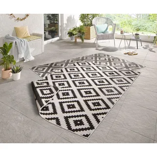 HANSE HOME Malta Wendeteppich 80 x 150 cm schwarz/creme