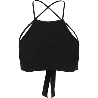 URBAN CLASSICS Ladies Triangle Top Schwarz XS