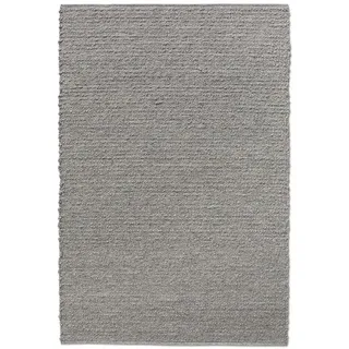 Allgäuer Teppichmanufaktur Webteppich Alpina Look 130 x 200 cm Schurwolle Grau Hellgrau
