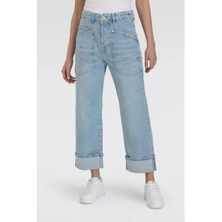 MAC Baggy Straight Jeans in Hellblauer Waschung-D42