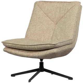 WOOOD Drehsessel Milaro Natur Melange - moderner Relaxsessel, Drehbar, Bequeme Polsterung beige
