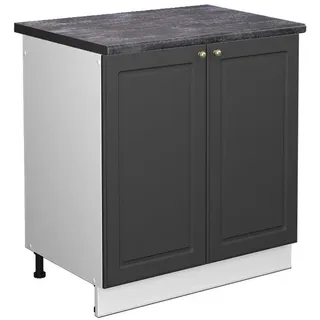 Vicco Spülenschrank Fame-Line 80 x 82 x 60 cm Anthrazit