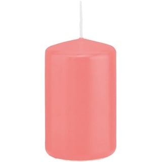 Wiedemann Kerzen Stumpenkerzen Rosa 100 x Ø 100 mm, 6 Stück, rußarm, tropffrei, hochwertiger Docht