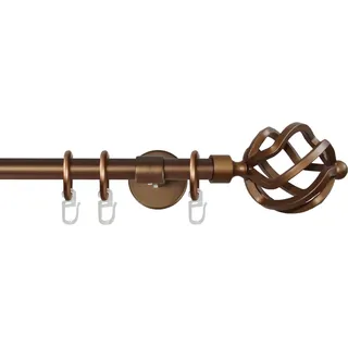 GARESA Vorhangstange Rustika 1-läufig Ø 16 mm 250 cm Bronze